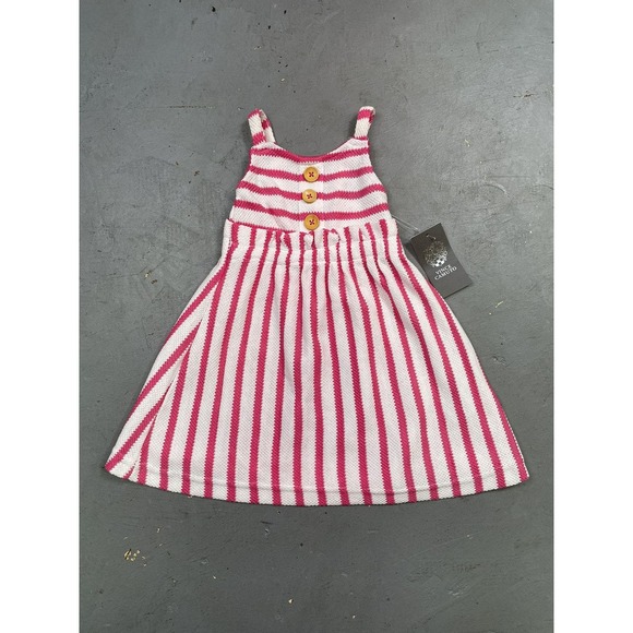 NWT Vince Camuto Pink and‎ White Striped Size 18 Months - Picture 1 of 9